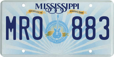 MS license plate MRO883