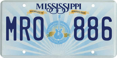 MS license plate MRO886