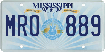 MS license plate MRO889
