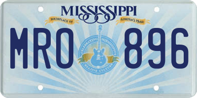 MS license plate MRO896