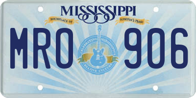 MS license plate MRO906