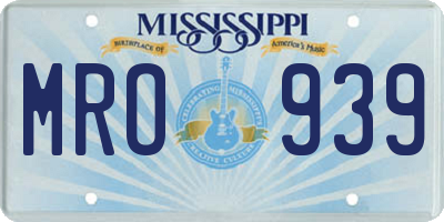MS license plate MRO939