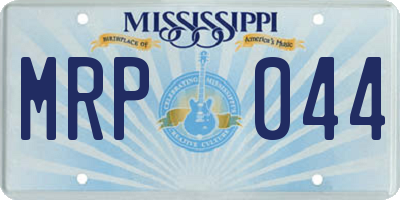 MS license plate MRP044
