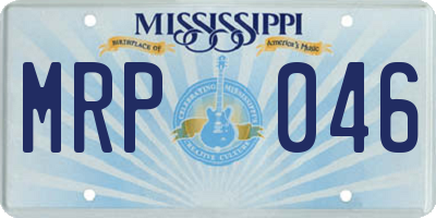 MS license plate MRP046