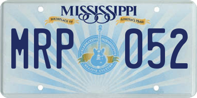 MS license plate MRP052