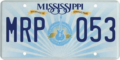 MS license plate MRP053
