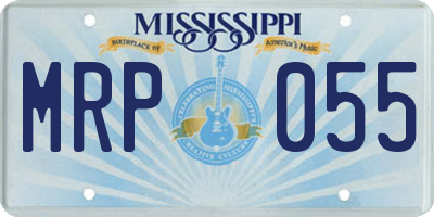 MS license plate MRP055