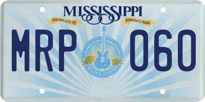 MS license plate MRP060
