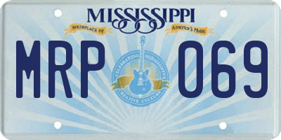 MS license plate MRP069