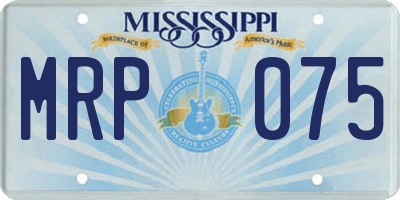 MS license plate MRP075