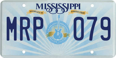 MS license plate MRP079