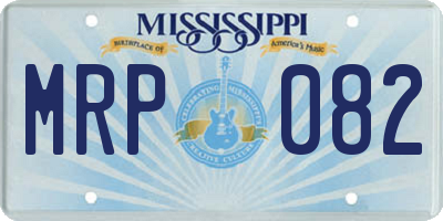 MS license plate MRP082
