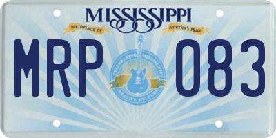 MS license plate MRP083