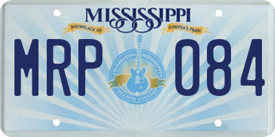 MS license plate MRP084