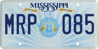 MS license plate MRP085