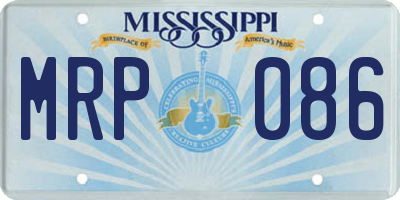 MS license plate MRP086