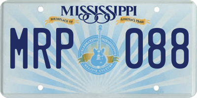 MS license plate MRP088