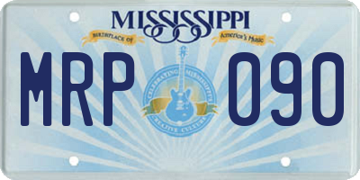 MS license plate MRP090
