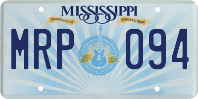 MS license plate MRP094