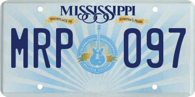 MS license plate MRP097