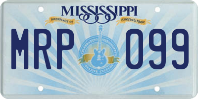 MS license plate MRP099