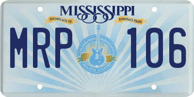 MS license plate MRP106
