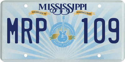 MS license plate MRP109