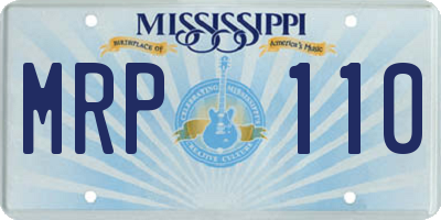 MS license plate MRP110