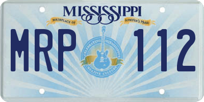 MS license plate MRP112