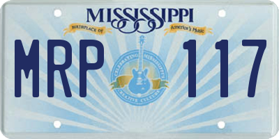 MS license plate MRP117