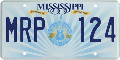MS license plate MRP124