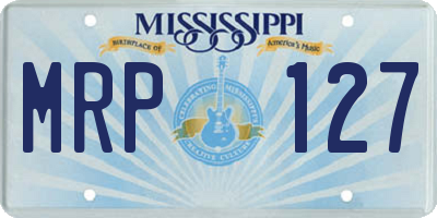 MS license plate MRP127