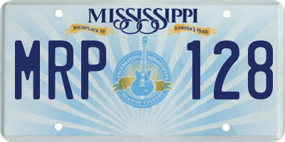 MS license plate MRP128