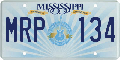 MS license plate MRP134