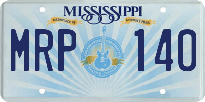 MS license plate MRP140
