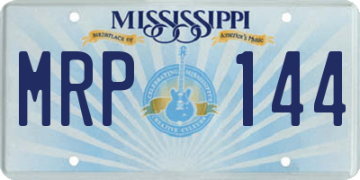 MS license plate MRP144