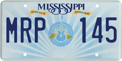 MS license plate MRP145