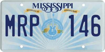 MS license plate MRP146