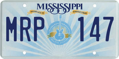 MS license plate MRP147
