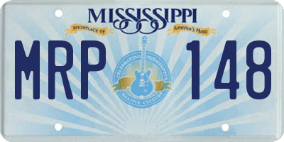 MS license plate MRP148