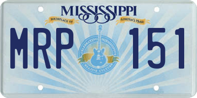 MS license plate MRP151