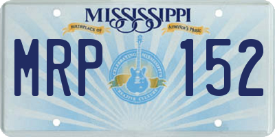 MS license plate MRP152