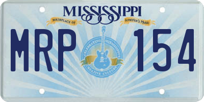 MS license plate MRP154
