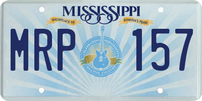 MS license plate MRP157