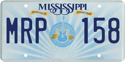 MS license plate MRP158