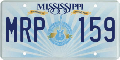 MS license plate MRP159