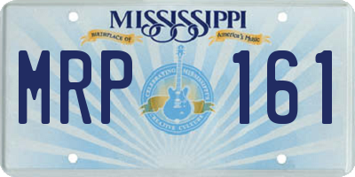 MS license plate MRP161
