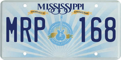 MS license plate MRP168