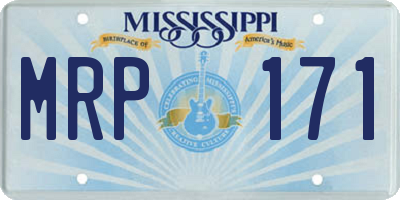 MS license plate MRP171
