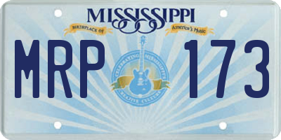 MS license plate MRP173